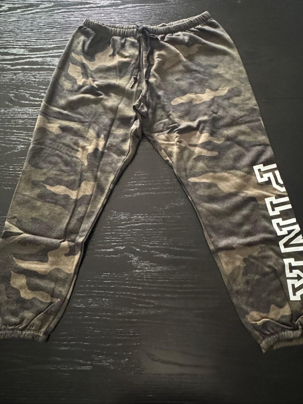 New PINK Camo Drawstring Jogger Pants - Olive Green Size XS